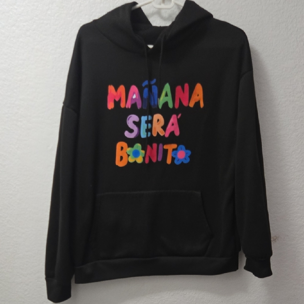 Colorful Graphic Black Hoodie